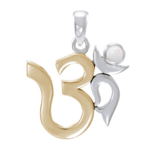 AUM vedhæng med Bjergkrystal - 26mm - u/kæde