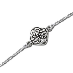 Ankelkæde med Keltisk knude mønster - 17cm