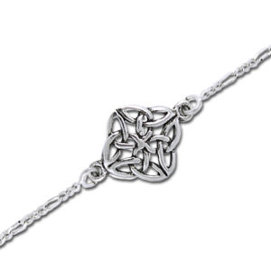 Ankelkæde med Keltisk knude mønster - 22cm