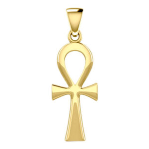 Ankh kors mini - u/kæde - Forgyldt -14 karat guld