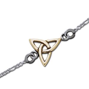 Armbånd med forgyldt Treenighedssymbol - 20,5cm