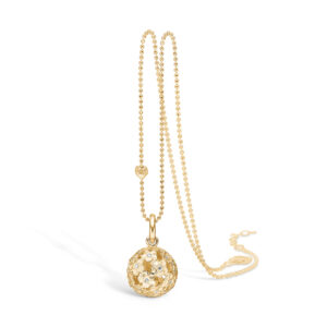BLOSSOM halskæde med vedhæng i forgyldt med cz