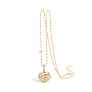 BLOSSOM hjertevedhæng i forgyldt, 45 cm