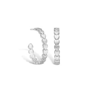 BLOSSOM øreringe i sølv med hjerter