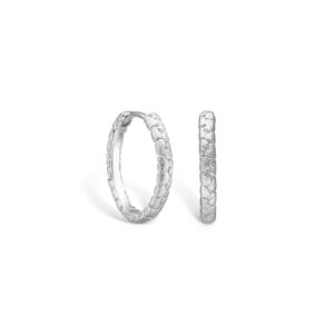 BLOSSOM øreringe i sølv med hjerter Ø19