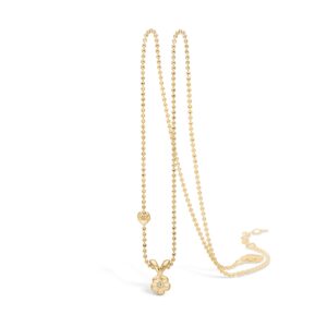 Blossom blomster vedhæng i 14 kt guld på 45 cm kæde