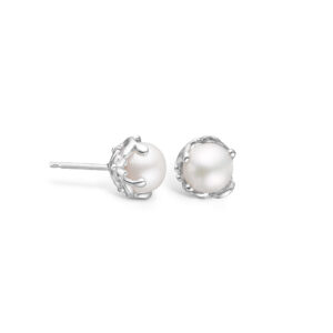 Blossom sølv perle ørestikker rhod. FVP 8mm