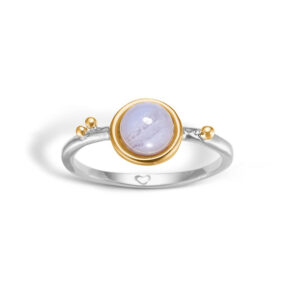 Blossom sølv ring med agat