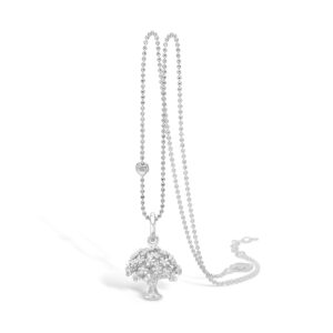 Blossom sølv vedhæng rhod. træ 80 cm