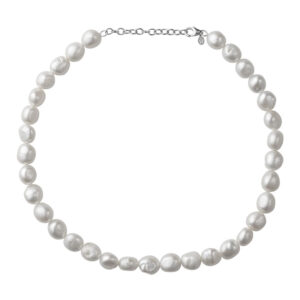 ByBiehl Aura Grande Perle halskæde i sølv med ferskvandsperler