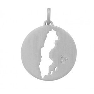 ByBiehl Beautiful Sverige Vedhæng i sølv med CZ