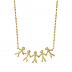 ByBiehl Family together 5 halskæde i forgyldt