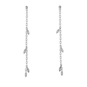 ByBiehl Jungle Ivy String ørehænger i sølv med cz