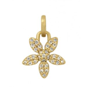 ByBiehl Love & Friendship Forget Me Not vedhæng, forgyldt med cubic zirkoner