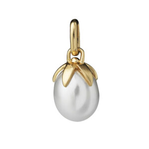 ByBiehl Love & Friendship La Perle vedhæng, forgyldt med hvid perle