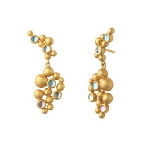 Bybiehl Pebbles color ørehænger i forgyldt