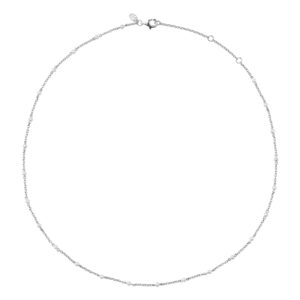 Bybiehl Scarlett sølv halskæde med perler, 45 cm