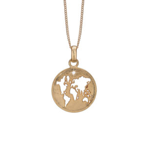 CHRISTINA vedhæng The World i forgyldt med 1 topas