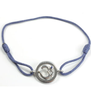 Chakra Aum Armbånd - 6 Chakra - med Safir - 14mm