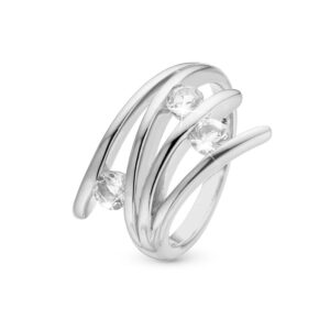 Christina Balance Love sølv ring med 3 ægte topaser