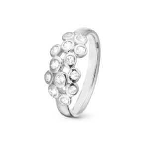 Christina Champagne Love sølv ring med 13 ægte topaser