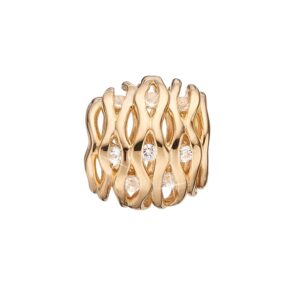 Christina Charm til læderarmbånd Breeze i forgyldt