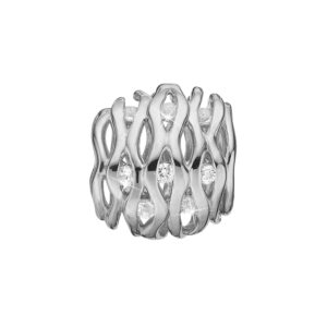 Christina Charm til læderarmbånd Breeze i sølv