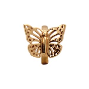 Christina Charm til læderarmbånd Butterfly i forgyldt