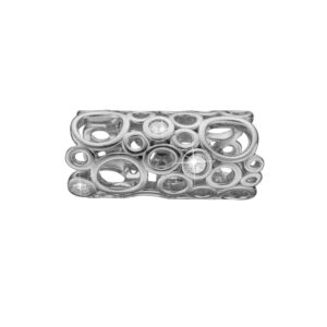 Christina Charm til læderarmbånd Champagne Love i sølv