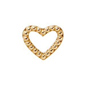 Christina Charm til læderarmbånd Heart Dots i forgyldt