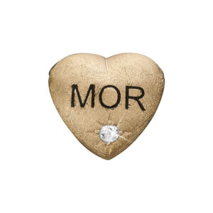 Christina Charm til læderarmbånd MOR i forgyldt med labgrown diamant