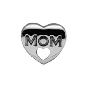 Christina Charm til læderarmbånd My Mom i sølv