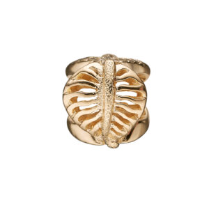 Christina Charm til læderarmbånd Sparkling Leaf i forgyldt