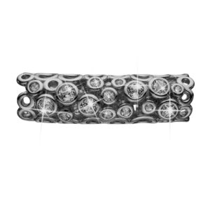 Christina Charm til læderarmbånd Sparkling Universe i sort sølv