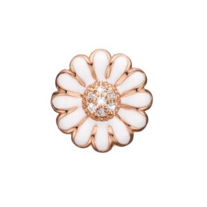Christina Charm til læderarmbånd Topaz Marguerite i rosaforgyldt