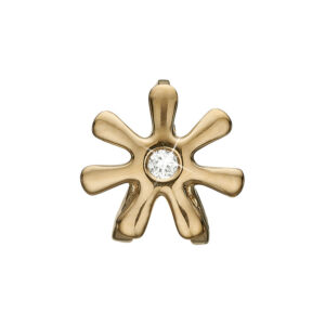 Christina Charm til læderarmbånd Wisdom i forgyldt med 1 topas