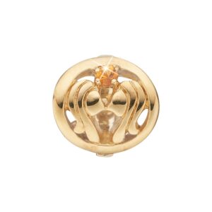 Christina Charm til læderarmbånd stjernetegn Tvillingen i forgyldt