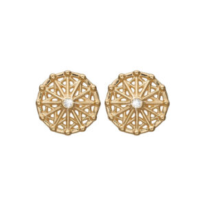 Christina Jewelry Carousel ørestikker i forgyldt med topas