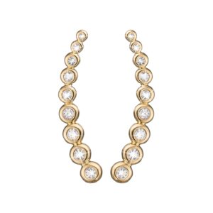 Christina Jewelry Crawler Topaz Snow ball i forgyldt