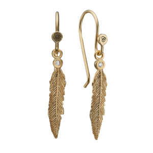 Christina Jewelry Feather Symphony ørehænger i forgyldt
