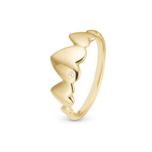 Christina Jewelry Hearts Forever ring i forgyldt med topas
