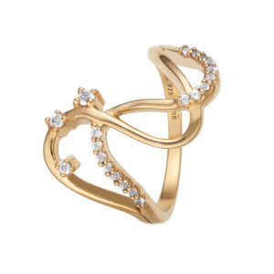 Christina Jewelry Love Energy ring i forgyldt med topaser