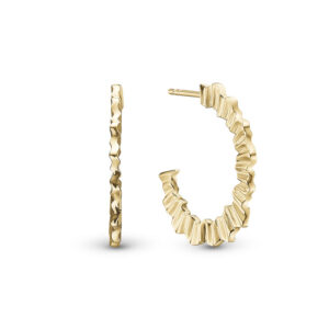 Christina Jewelry Ocean Waves øreringe i forgyldt, Ø 23 mm