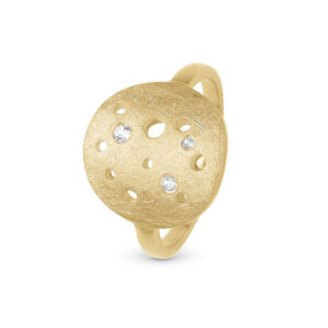 Christina Jewelry The Moon ring i forgyldt med 3 topaser