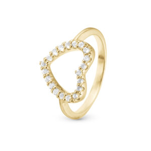 Christina Jewelry Topaz Heart ring i forgyldt med topaser