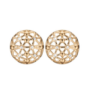 Christina Jewelry øreclips Secret Universe i forgyldt med topas, 14 mm