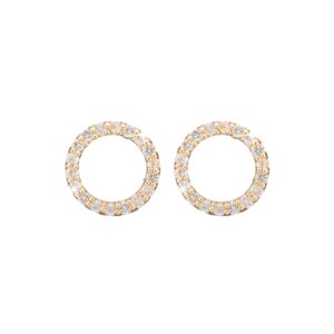 Christina Jewelry topaz circles ørestikker i forgyldt med topas