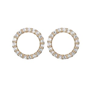 Christina Jewelry topaz sparkling circle ørestikker i forgyldt med topas