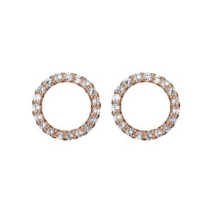 Christina Jewelry topaz sparkling circle ørestikker i rosaforgyldt med topas