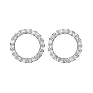Christina Jewelry topaz sparkling circle ørestikker i sølv med topas